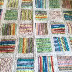 Striped patchwork quilt